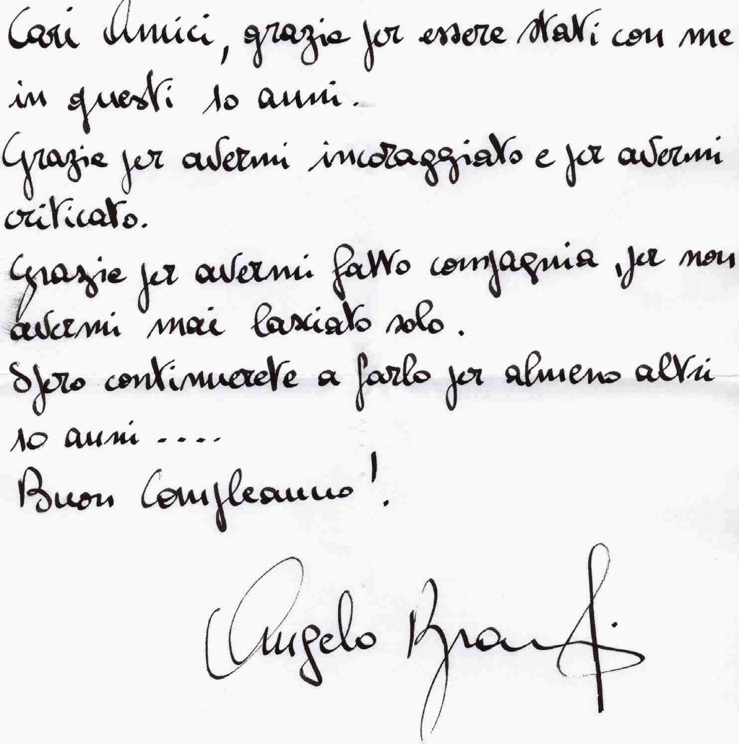 Brief von Angelo